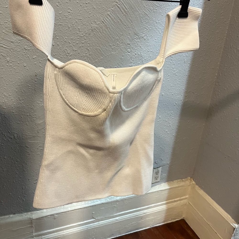 Helmut Lang White Contour Top